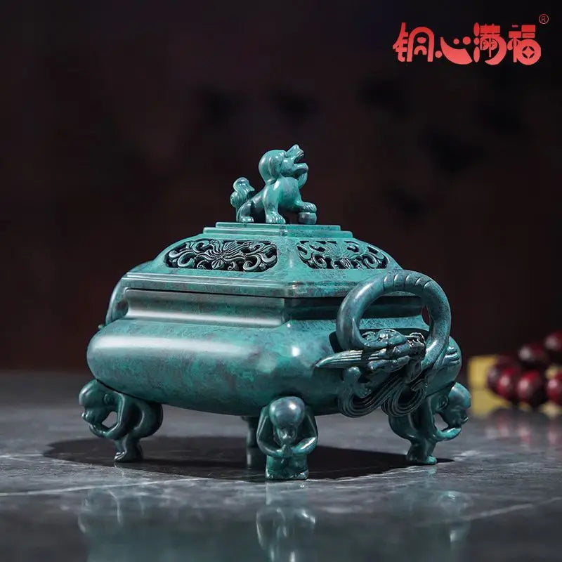 DecorBites™ Aromatherapy Brass Incense Stove for Home and Office Decoration